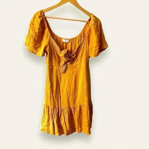 All in favor Nordstrom mustard coloured dress S boho/festival